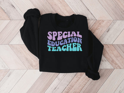 Retro Font Special Education Teacher Sweatshirt