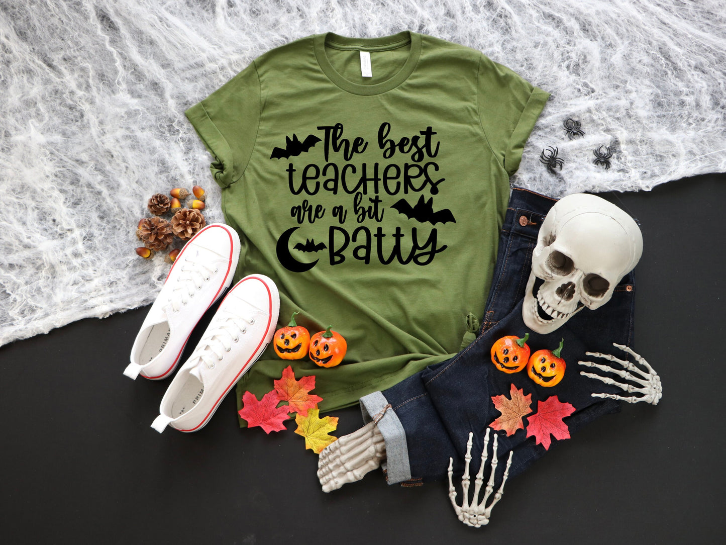 Women's Teacher Halloween Shirt The Best Teachers are a Bit Batty Halloween