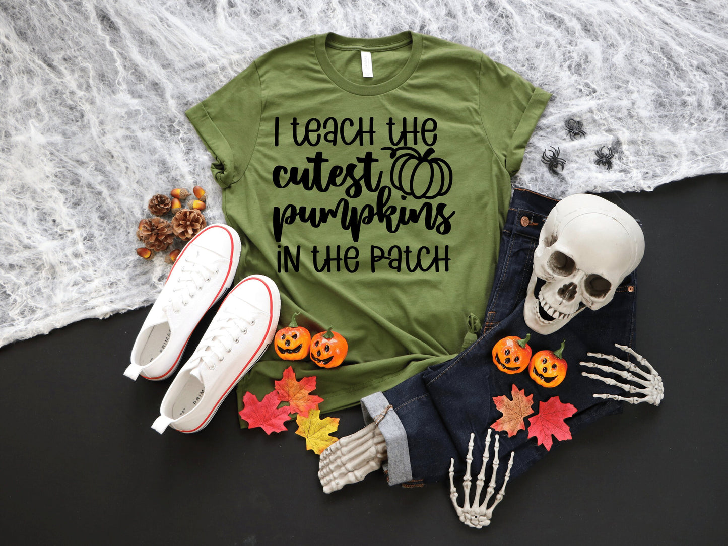Teacher's Halloween Shirt, I Teach The Cutest Pumpkins in the Patch Halloween T-Shirt