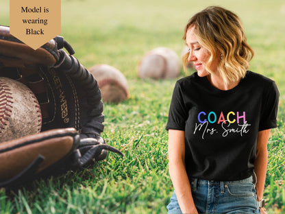 Personalized Coach Shirt, Custom Shirt, Custom Coach Gifts, Soccer Coach Shirt, New Coach  Shirt, Softball Coach, Coach Shirt for Women