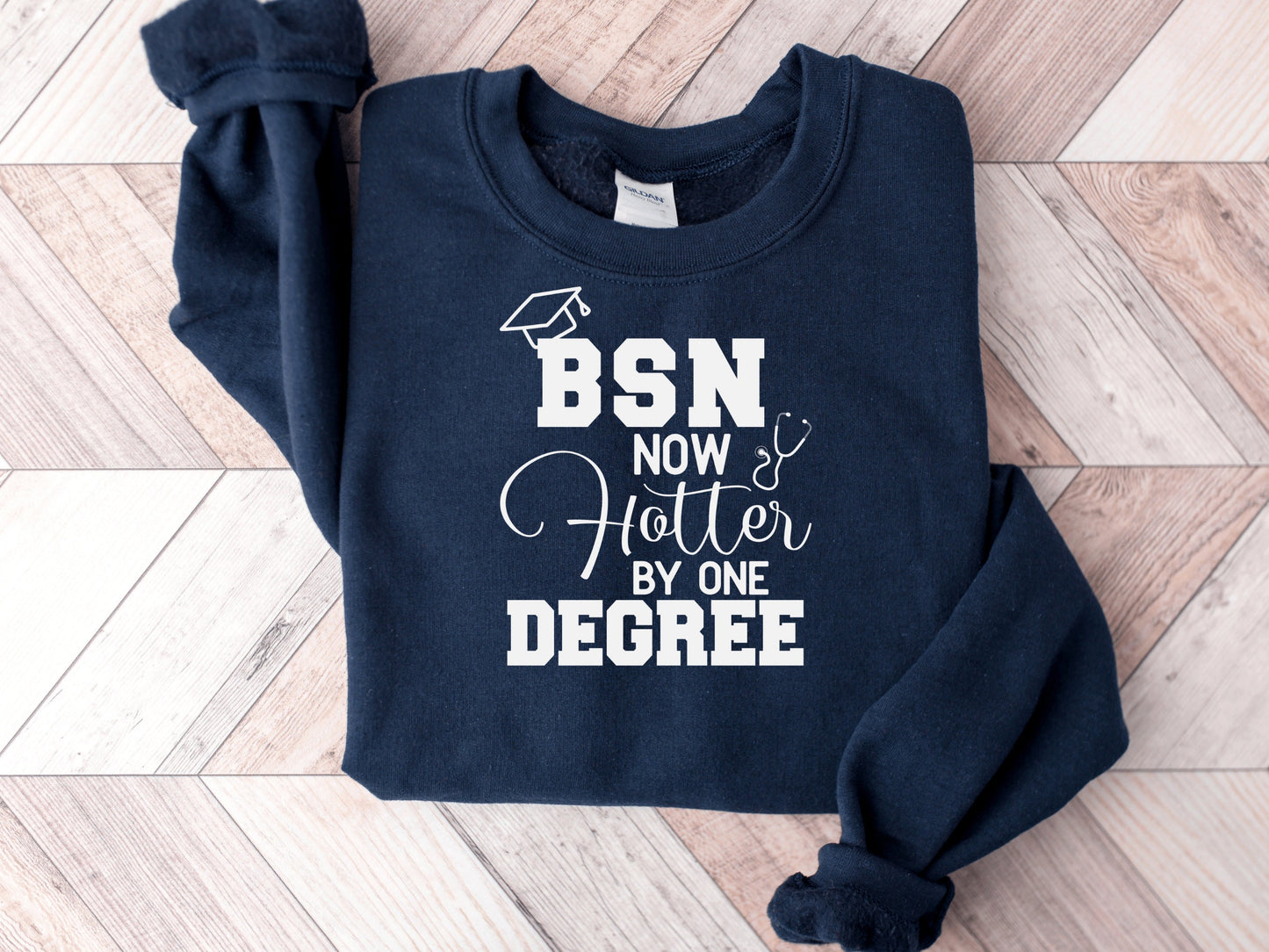 Bachelor Degree Nurse Shirt, BSN Shirt, BSN Sweatshirt - Mardonyx Sweatshirt Navy / S