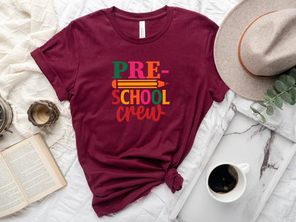 Pre-K Grade Teacher T-Shirt, Pre-School Crew