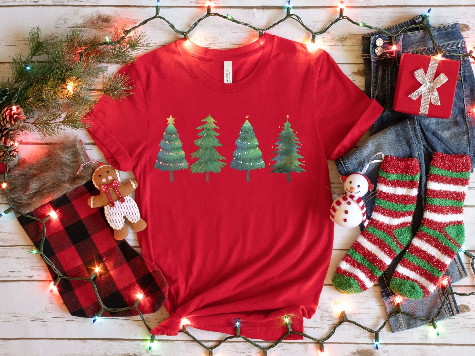 Christmas Trees Shirt, Christmas Shirts for Women, Christmas Tee, Shirts for Christmas, Holiday Tee, Cute Christmas T-Shirt, Holiday Party - Mardonyx T-Shirt