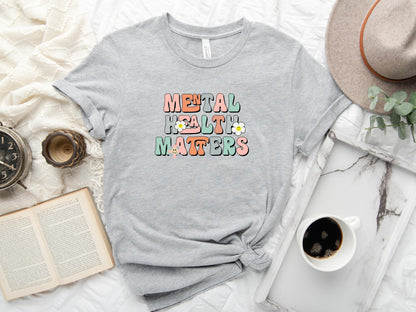 Mental Health Matters Shirt, Mental Health Shirt, Mental Health Awareness Shirt, Anxiety Shirt, Therapist Shirt, Psychologist Shirt - Mardonyx T-Shirt Heather Prism Peach / S