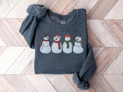 Womens Christmas Snowman Sweatshirt, Snowman Sweater, Christmas Snowman , Winter Sweatshirt, Holiday Sweaters for Women