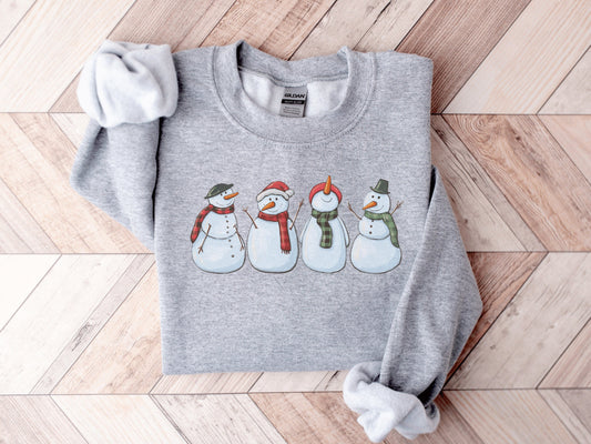 Womens Christmas Snowman Sweatshirt, Snowman Sweater, Christmas Snowman , Winter Sweatshirt, Holiday Sweaters for Women