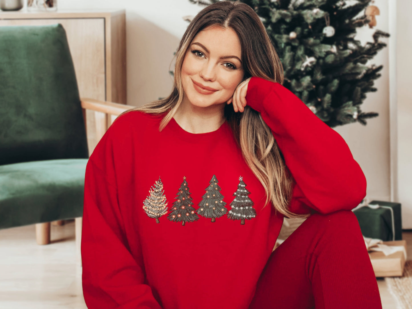 Womens Christmas Sweatshirt, Christmas Crewneck