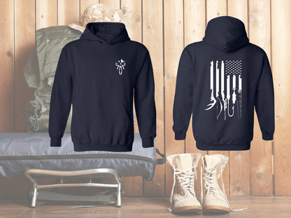 Hunting and Fishing Flag Sweatshirt