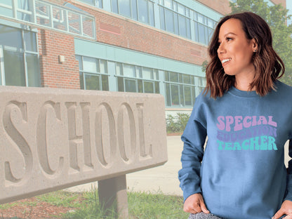 Retro Font Special Education Teacher Sweatshirt