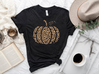 Leopard Pumpkin Halloween Shirt, Cheetah Pumpkin Shirt