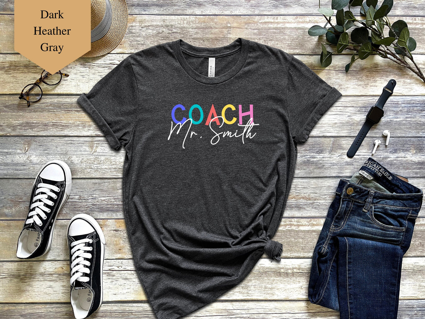 Personalized Coach Shirt, Custom Shirt, Custom Coach Gifts, Soccer Coach Shirt, New Coach  Shirt, Softball Coach, Coach Shirt for Women