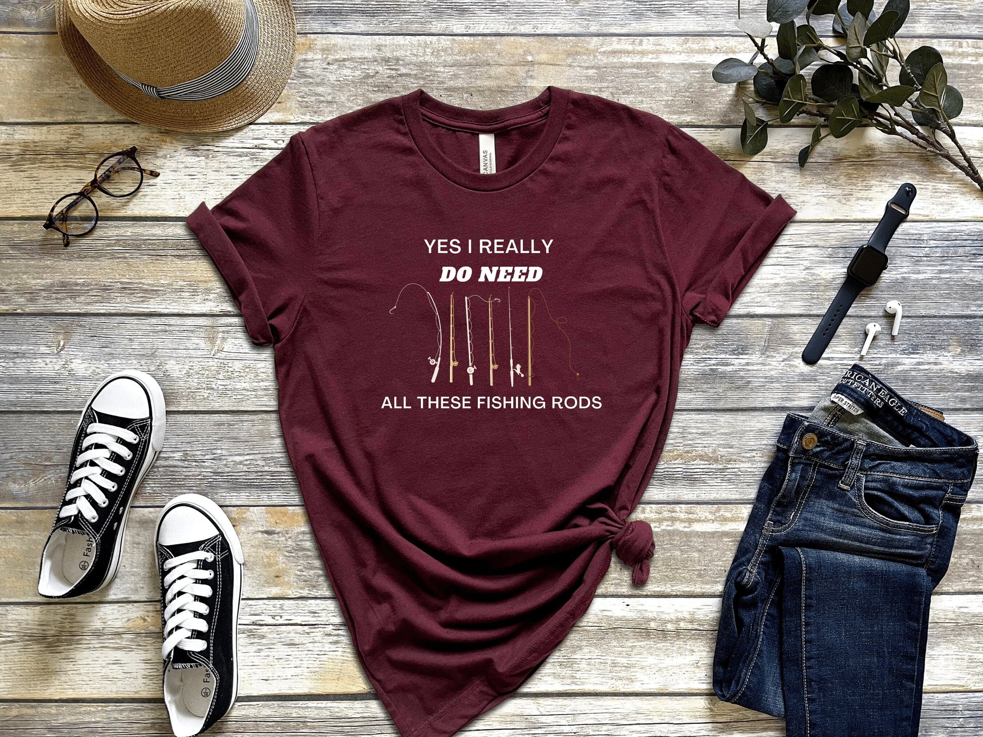 Fishing Gifts for Men, Fishing Rod Lover T-Shirt, Fishing Shirt Fishing Rod Collector, Funny Fishing Shirt - Mardonyx T-Shirt Maroon / S