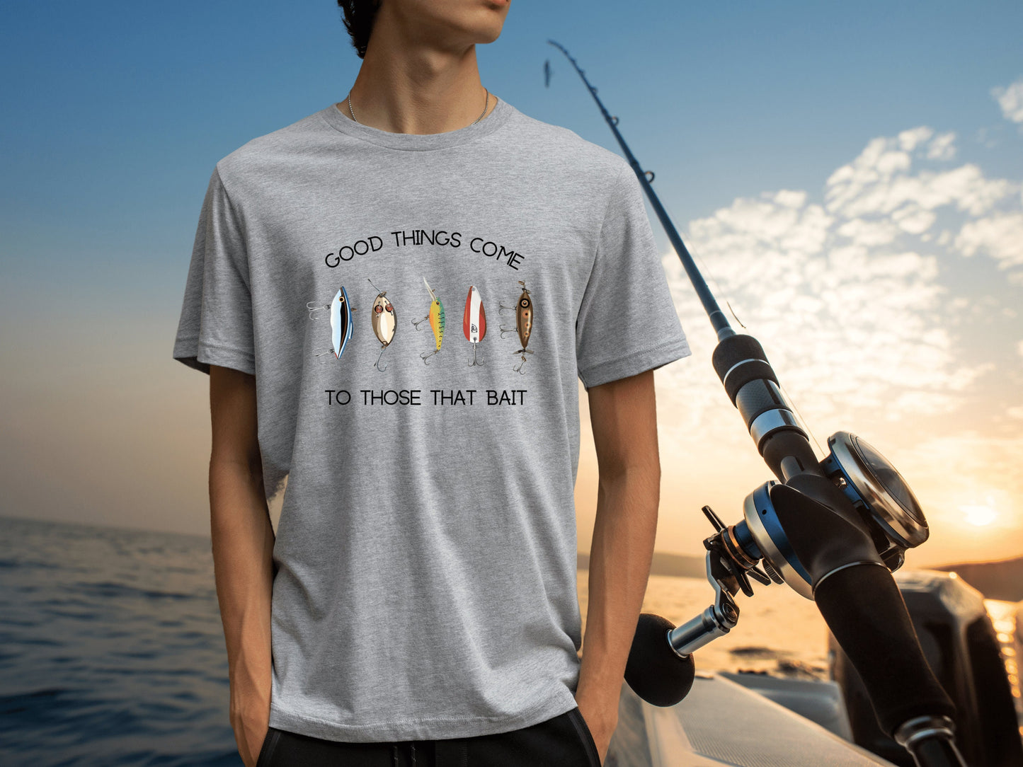 Fishing Gifts for Men, Good Things, Fishing T-Shirt, Fishing Gear for Men, Fishing Gear for Women, Fishing Lures, Fishing Lure Gift
