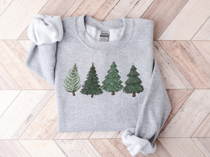 Womens Christmas Sweatshirt, Winter Sweatshirt, Christmas Sweater, Christmas Crewneck, Christmas Tree Sweatshirt, Holiday Sweaters for Women