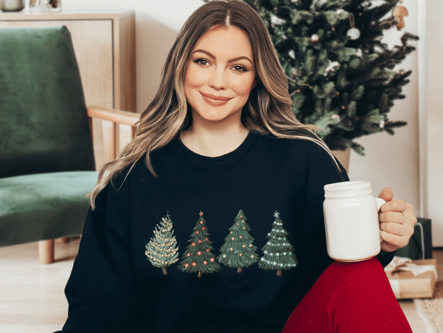 Womens Christmas Sweatshirt, Christmas Crewneck