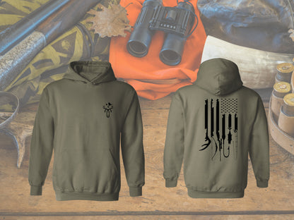 Hunting and Fishing Flag Sweatshirt