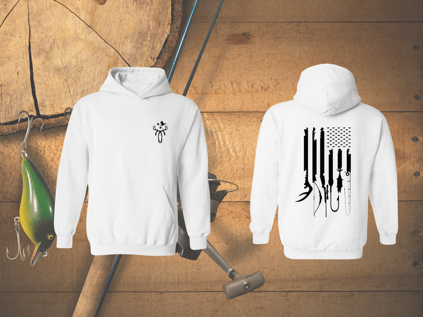 Hunting and Fishing Flag Sweatshirt