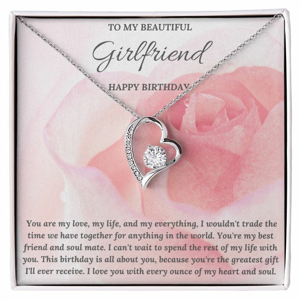Girlfriend Birthday Gift, Happy Birthday Pendant Necklace, Birthday Gift for Girlfriend, Girlfriend Birthday, Girlfriend Necklace