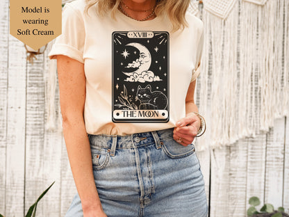 Moon Tarot T-shirt, Mystical Design Shirt, Moon Phase Astrology, Astronomy, Witchy Shirt, Celestial Women's Shirt, Occult T-Shirt, Intuition