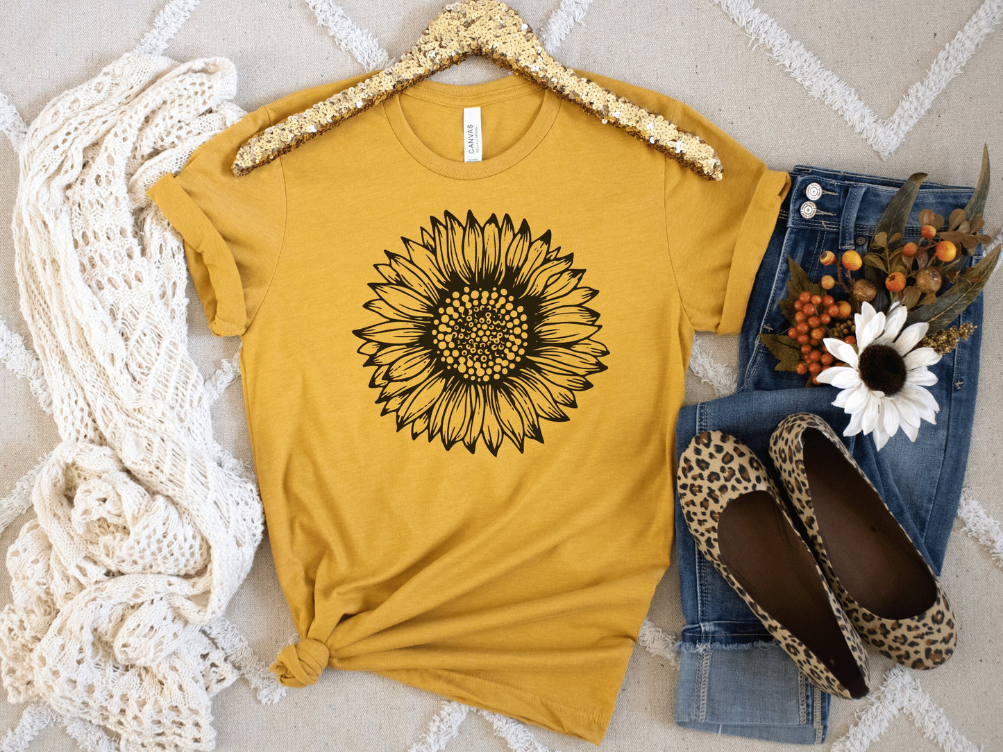 Sunflower Blooming Womens Sunflower Tee, Flower Tee Shirt, Botanical Tee, Wildflower shirt, Flower  t-shirt, Sunflower tee, plant lover gift