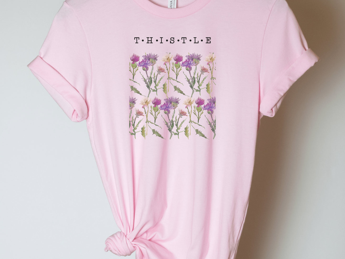 Thistles Botanical T-Shirt,Botanical tee, Wildflower Shirt, Garden shirt, Plant Shirt, Wildflower Tee, Women's Flower Tee, Plant Lover Gift