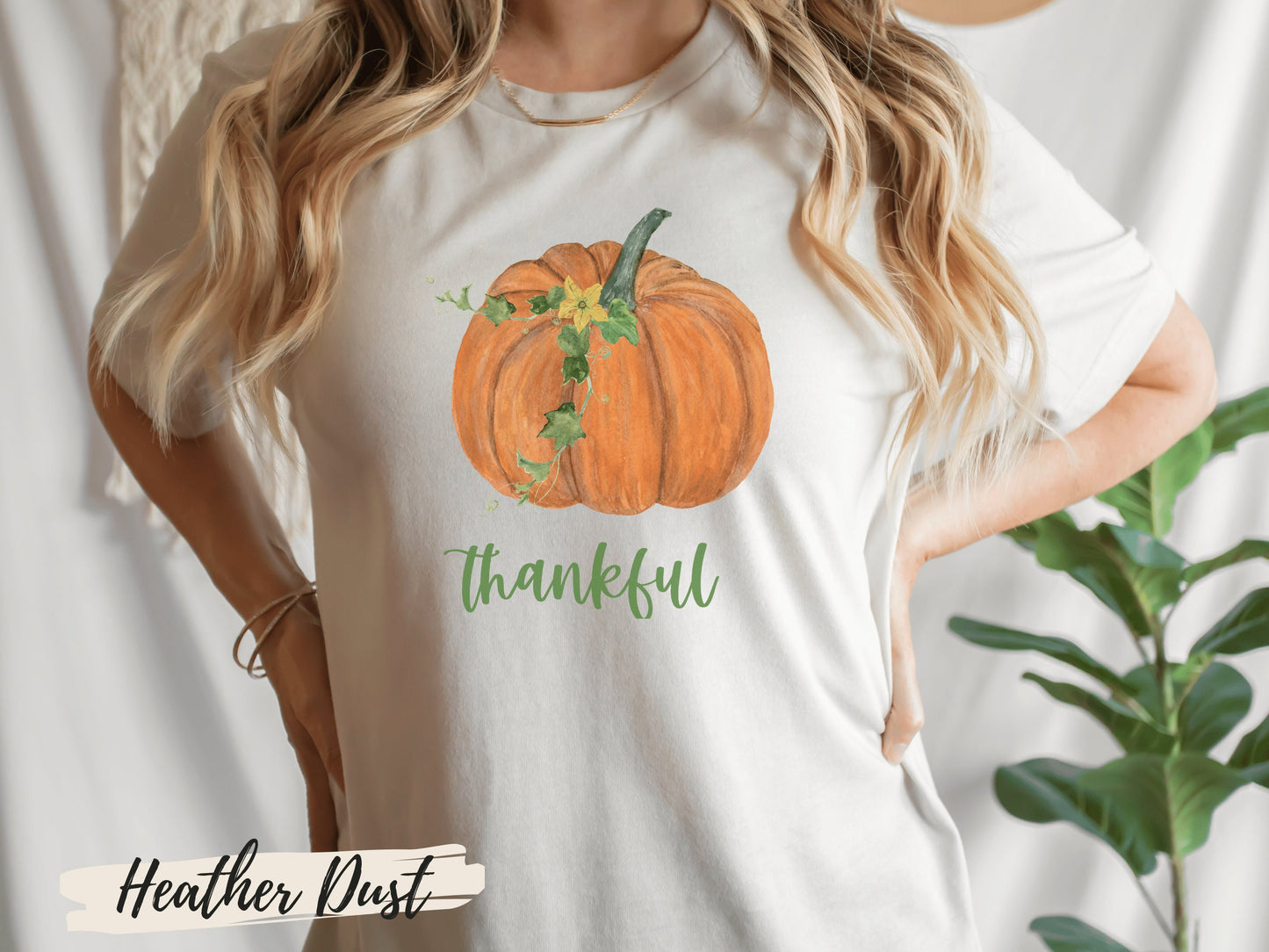 Women's Thankful Pumpkin Thanksgiving T-Shirt