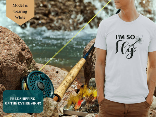 Fly Fishing T-Shirt, I'm So Fly - Mardonyx T-Shirt White / S