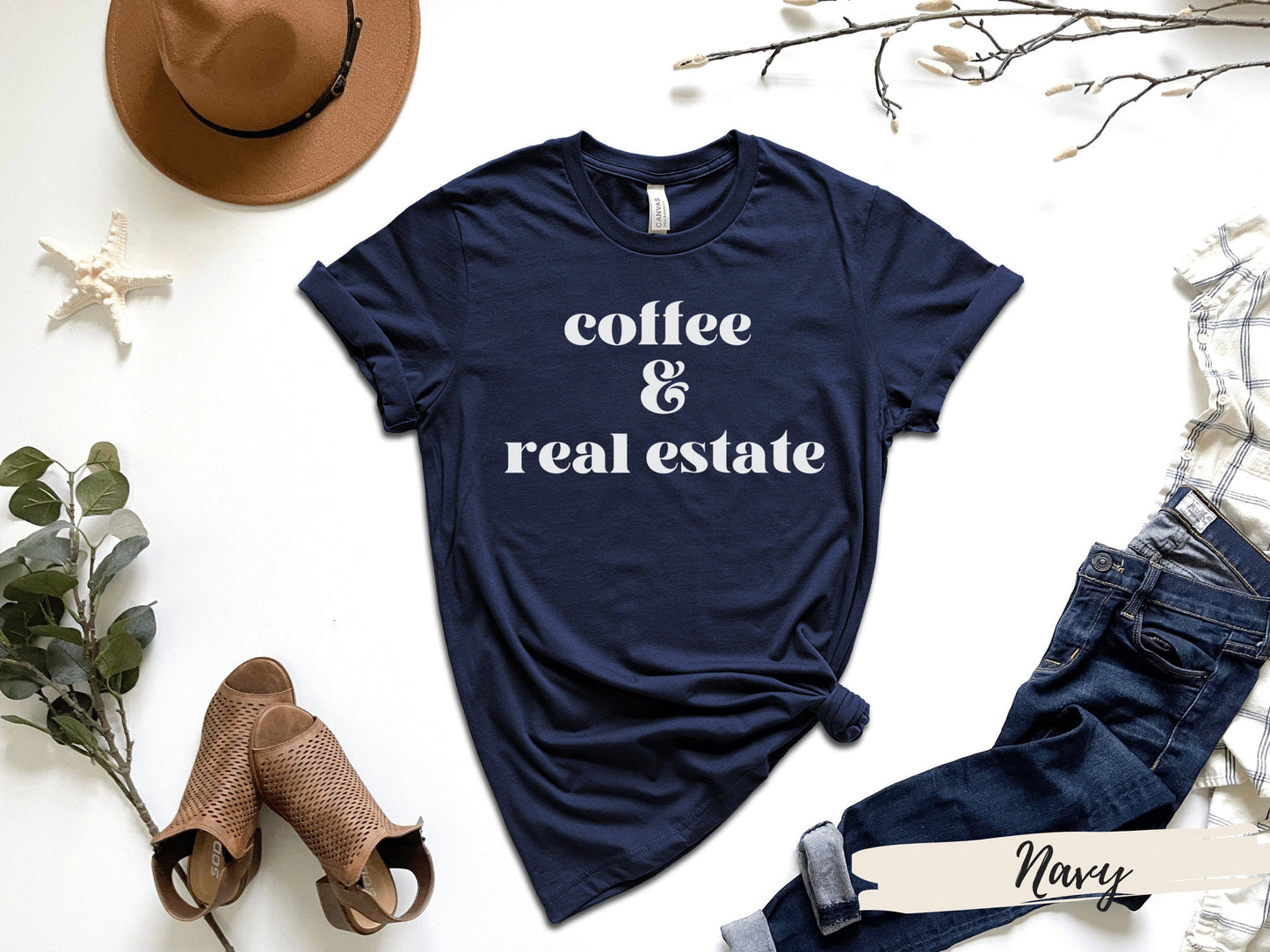 Coffee & Real Estate Shirt,Realtor Shirt,Coffee Shirt,Funny Realtor Shirt, Minimalist,Realtor Gift,Realtor Closing Gift,Realtor Thank You