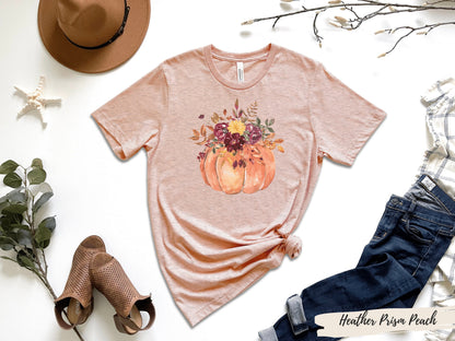 Women's Pumpkin Fall Thanksgiving T-Shirt