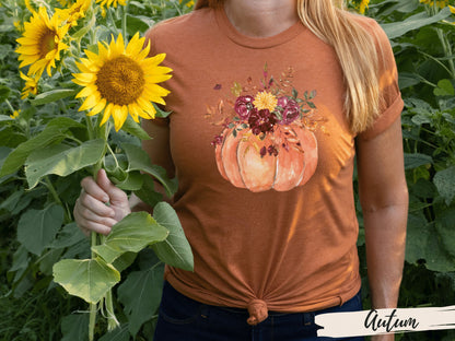 Women's Pumpkin Fall Thanksgiving T-Shirt