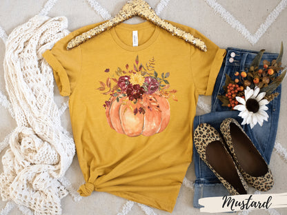 Women's Pumpkin Fall Thanksgiving T-Shirt