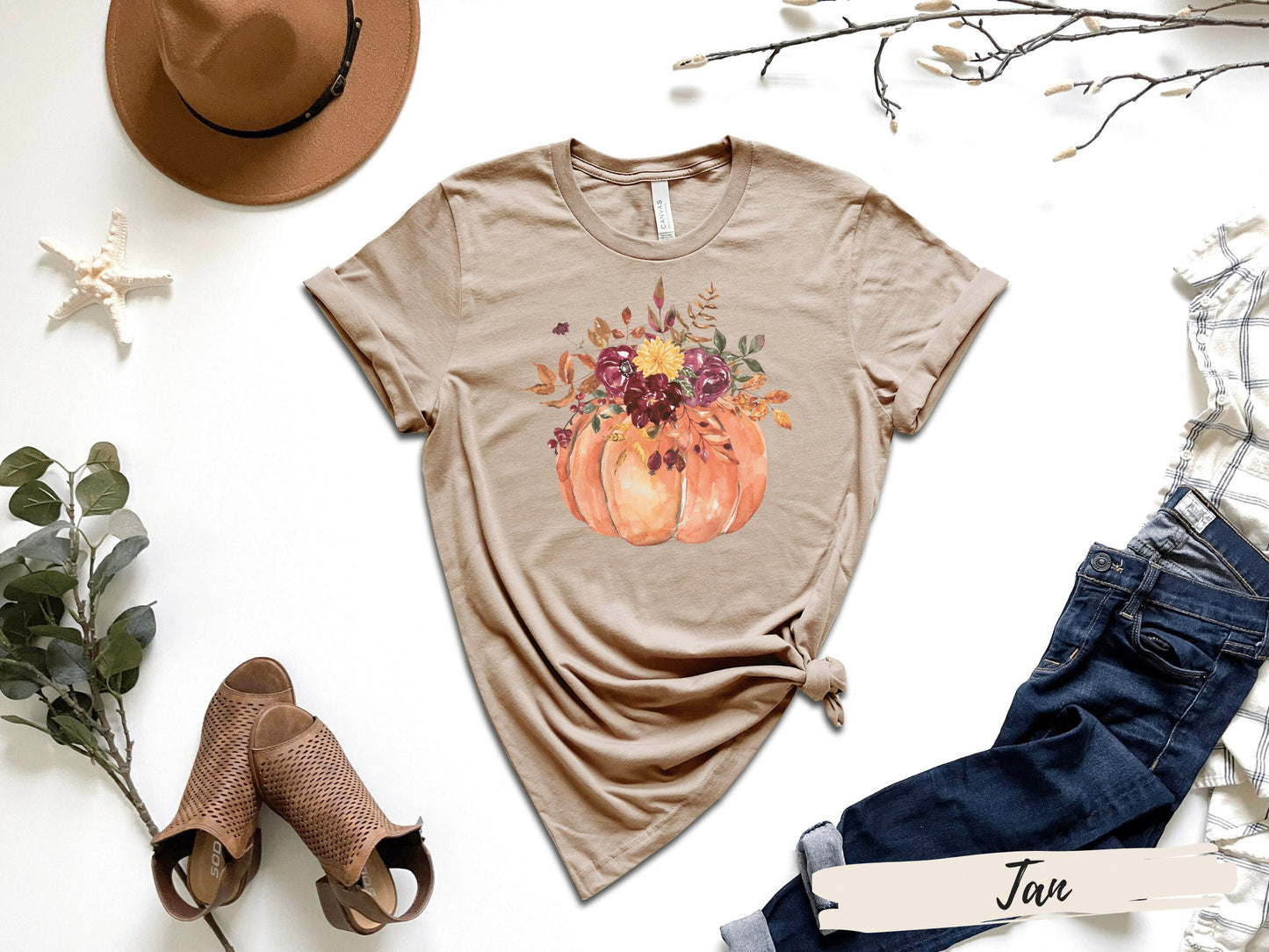 Women's Pumpkin Fall Thanksgiving T-Shirt