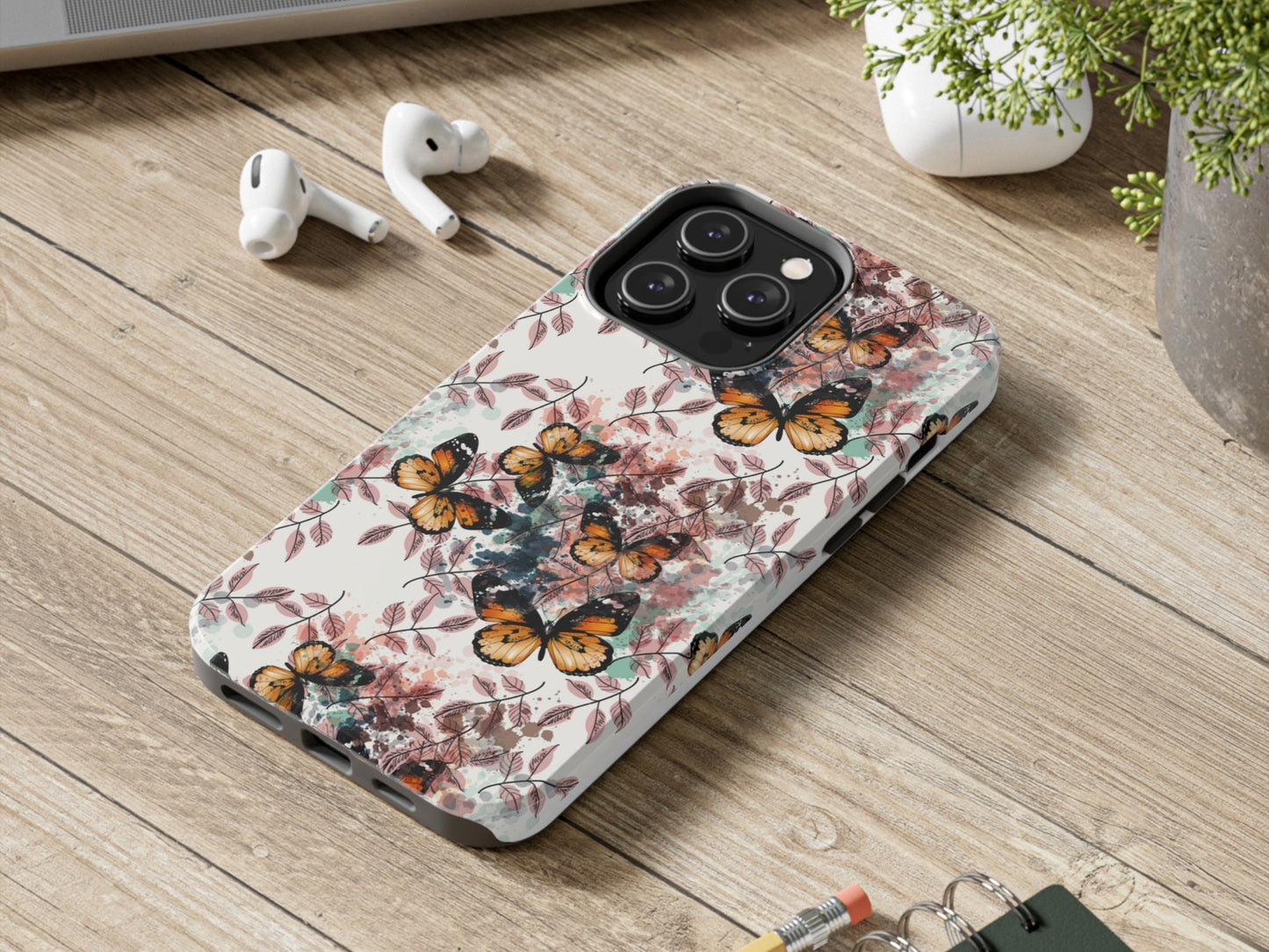 Aesthetic Phone Case, Butterfly Cottagecore Design. Phone Case Aesthetic Design, Trendy Vintage Butterfly iPhone Galaxy Phone Case,