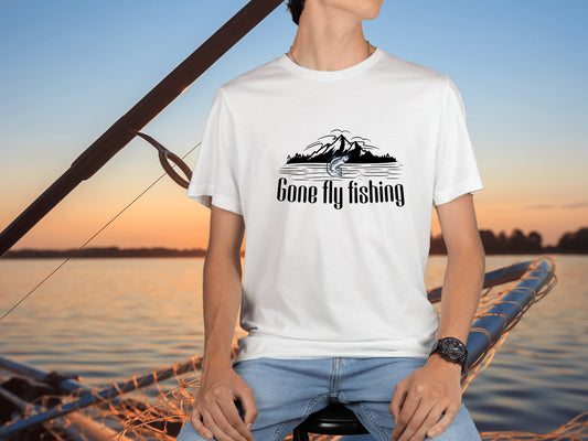 Fly Fishing Shirt, Fly Fishing Gifts for Men, Fly Fishing T-Shirt, Fishing T-Shirt, Gone Fly Fishing, Angler Shirt - Mardonyx T-Shirt