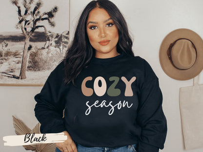 Retro Font Cozy Season Fall Sweatshirt