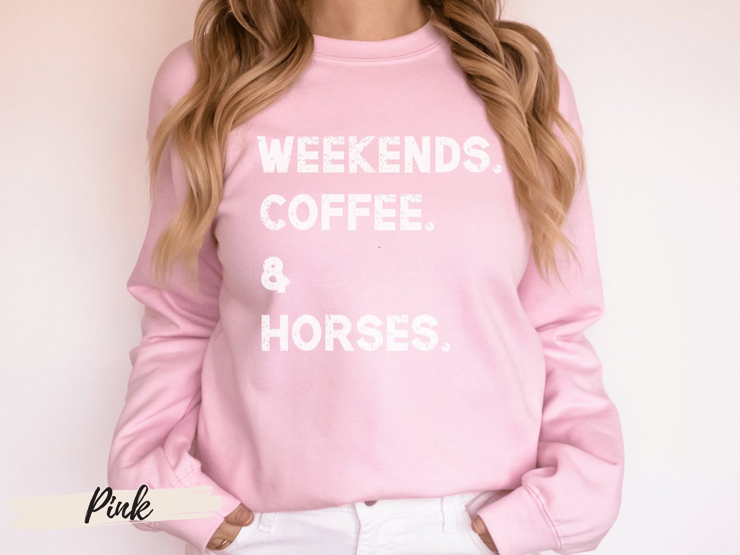 Weekends, Coffee & Horses Sweatshirt, Horse Gifts, Horse Shirt, Horse Sweatshirt, Sweaters for Women, Gift for Horse Lover, Horse Shirts