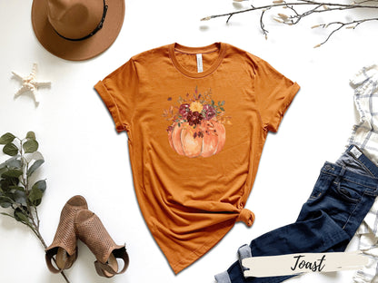 Women's Pumpkin Fall Thanksgiving T-Shirt