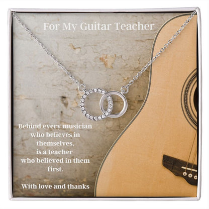 Guitar Teacher Necklace, Guitar Instructor, Gift for Guitar Teacher, Gift for Guitar Instructor, Music Teacher Gift - Mardonyx Jewelry