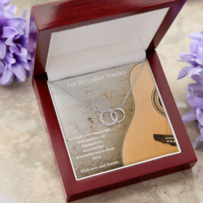 Guitar Teacher Necklace, Guitar Instructor, Gift for Guitar Teacher, Gift for Guitar Instructor, Music Teacher Gift - Mardonyx Jewelry