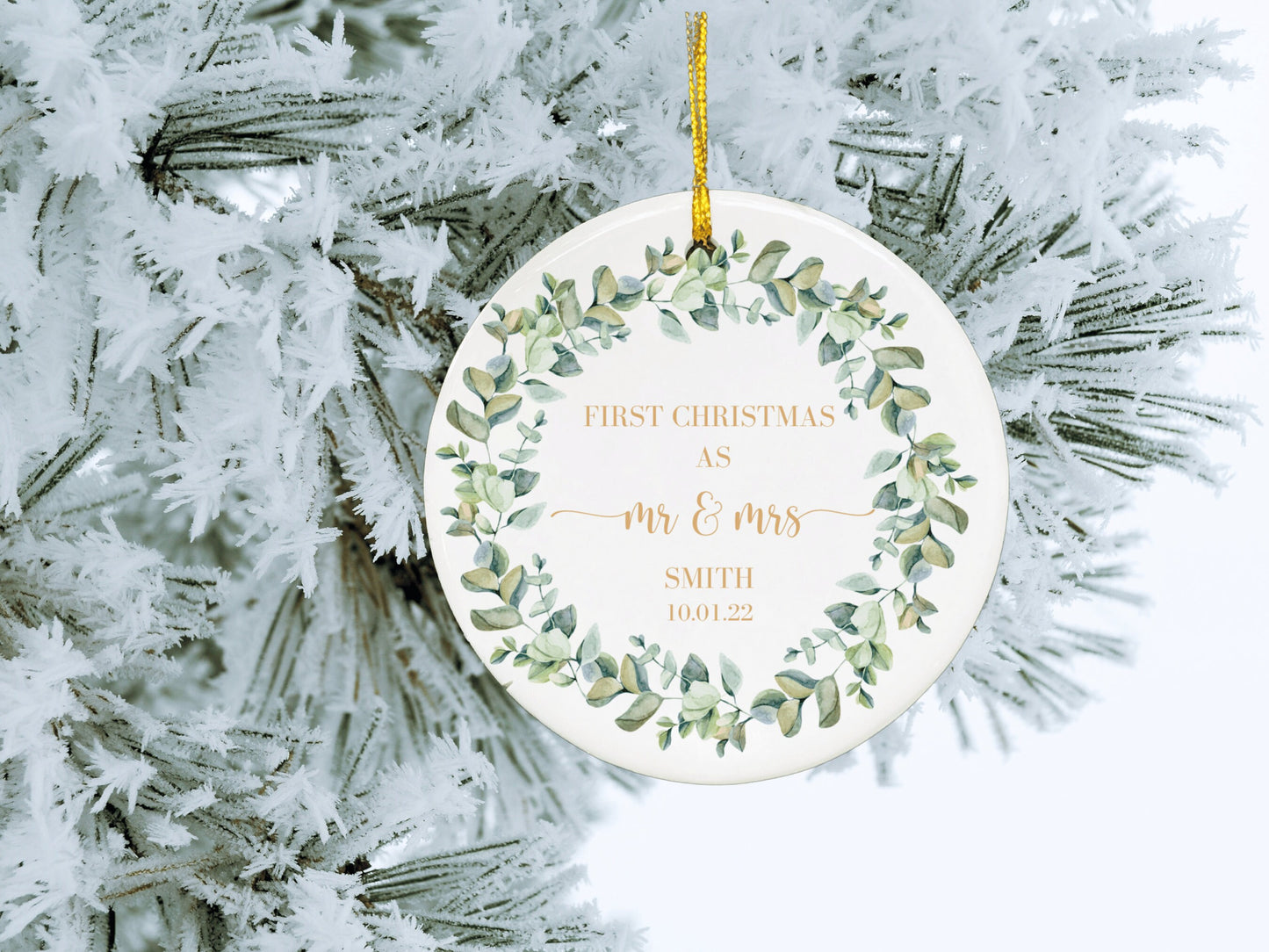 Personalized First Christmas Ornament, Newlywed Ornament, First Christmas Married Ornament, Personalized Ornaments Christmas