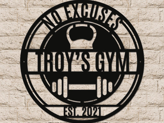 Personalized Home Gym Signs for Workout Room