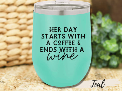 Wine Coffee Lover Tumbler, Funny Insulated Tumbler, Wine Lover Gifts, Travel Wine Glasses, Insulated Wine Glass, Personalized Wine Tumbler