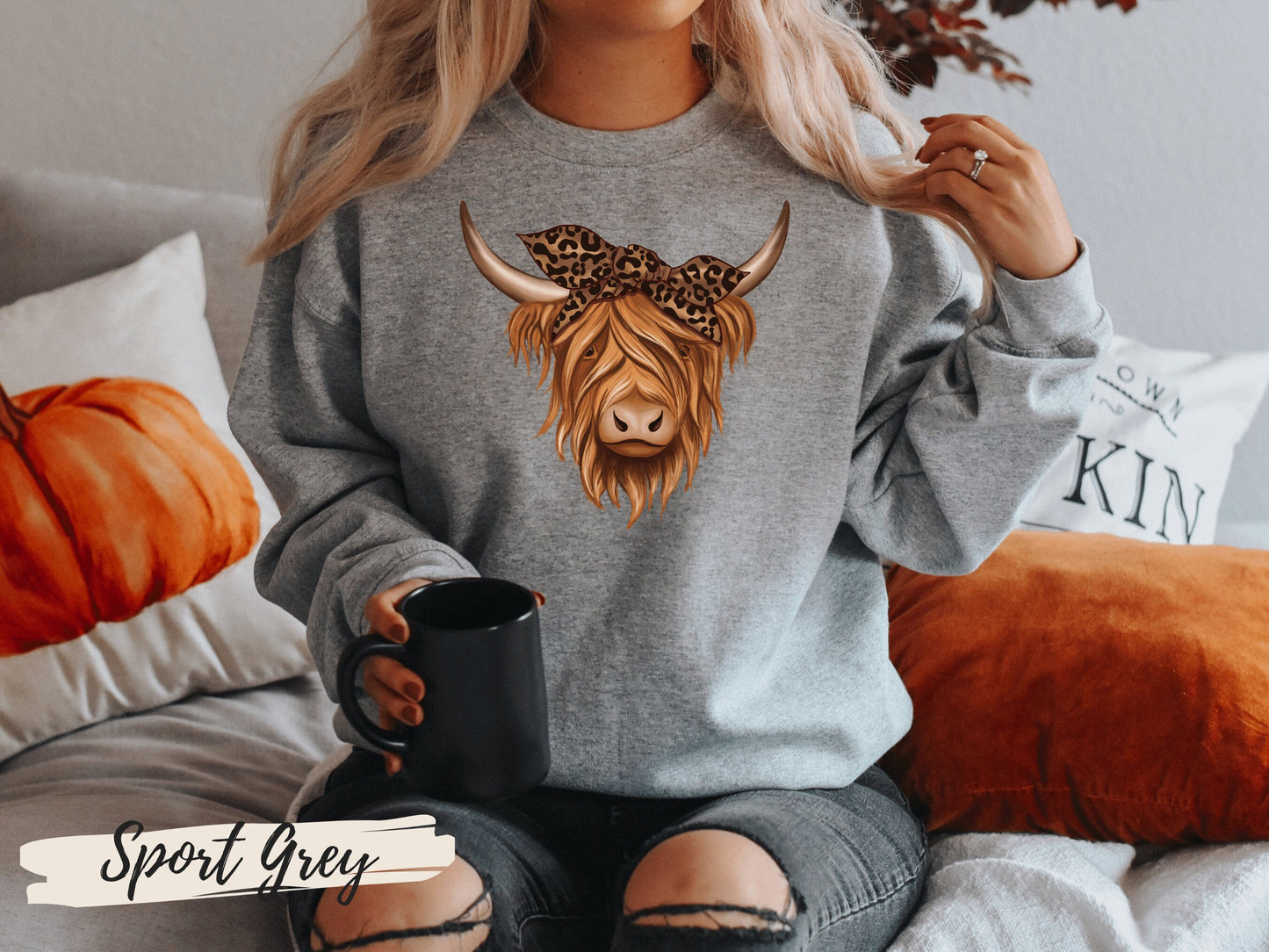 Highland Cow Sweatshirt,Highland Cow Gifts for Her, Highland Cow Shirt