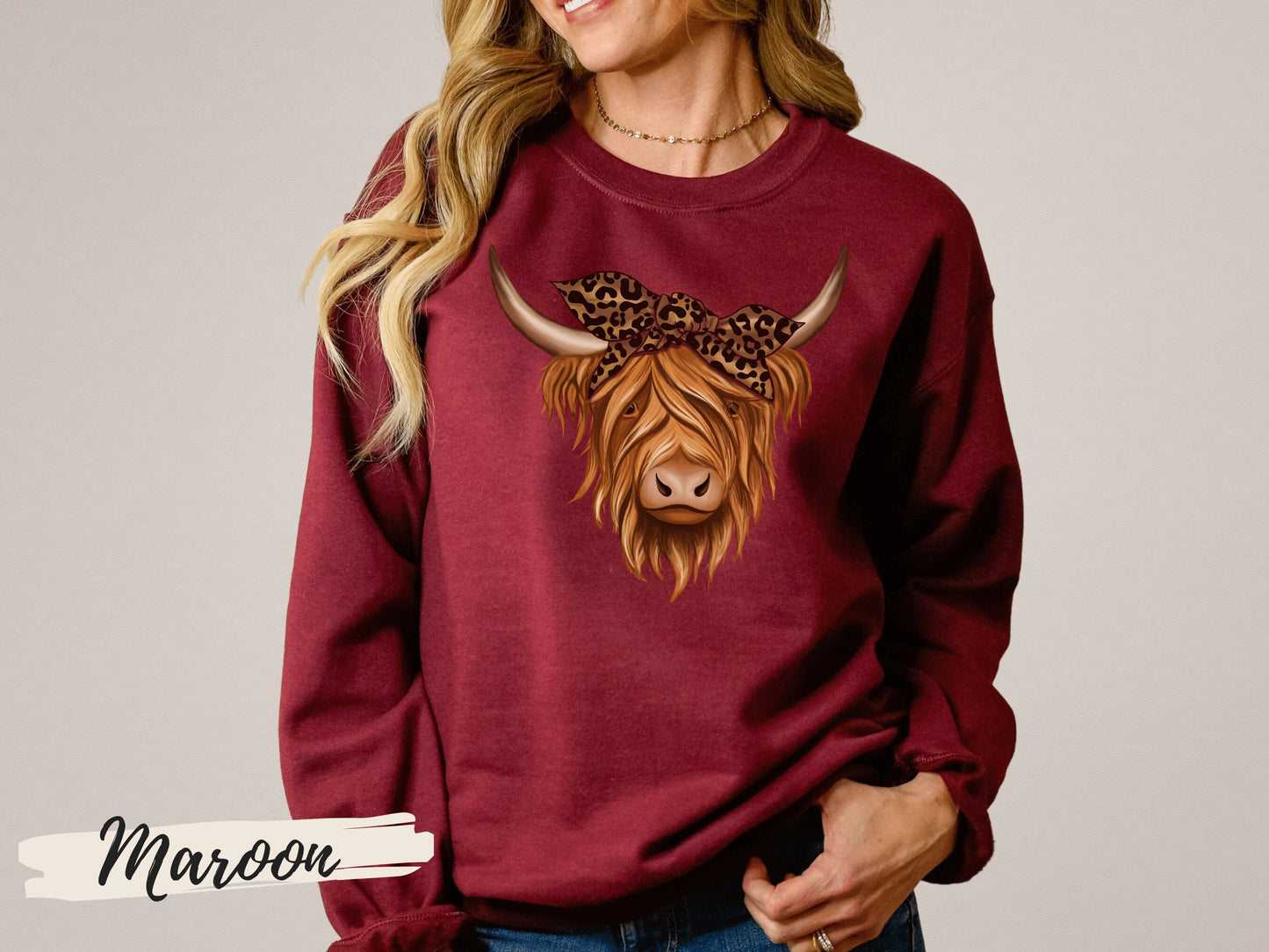 Highland Cow Sweatshirt,Highland Cow Gifts for Her, Highland Cow Shirt