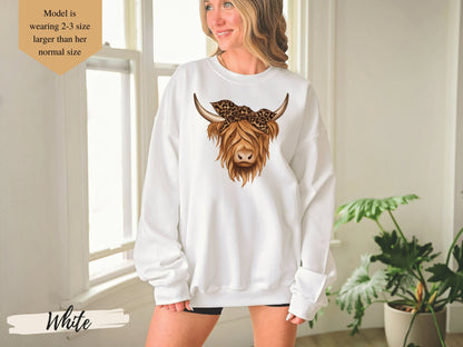 Highland Cow Sweatshirt,Highland Cow Gifts for Her, Highland Cow Shirt