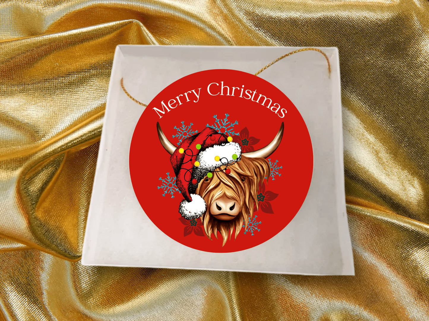 Highland Cow Ornament, Cow Lover Gift, Cow Ornament