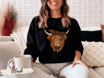 Highland Cow Sweatshirt,Highland Cow Gifts for Her, Highland Cow Shirt