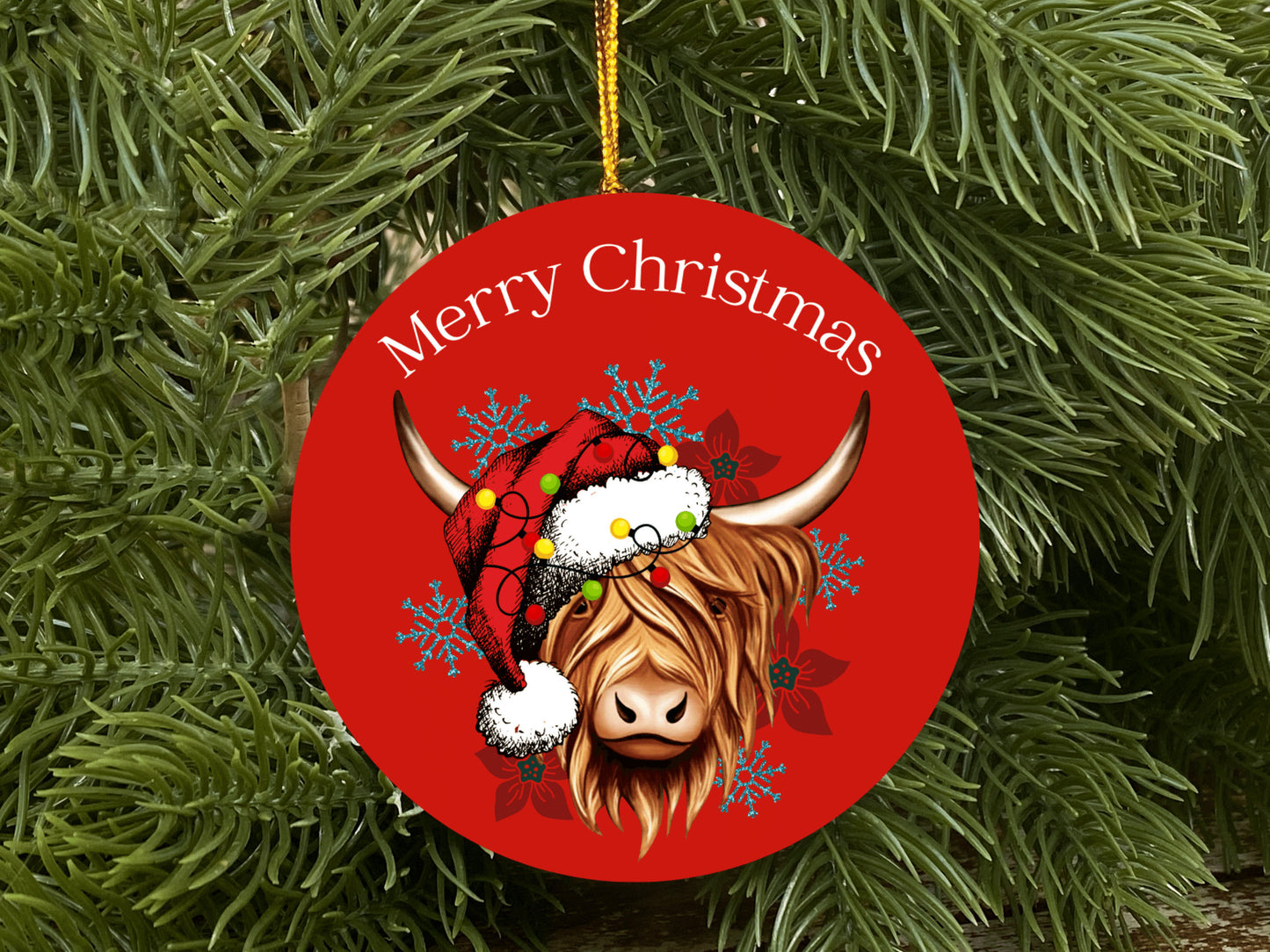 Highland Cow Ornament, Cow Lover Gift, Cow Ornament