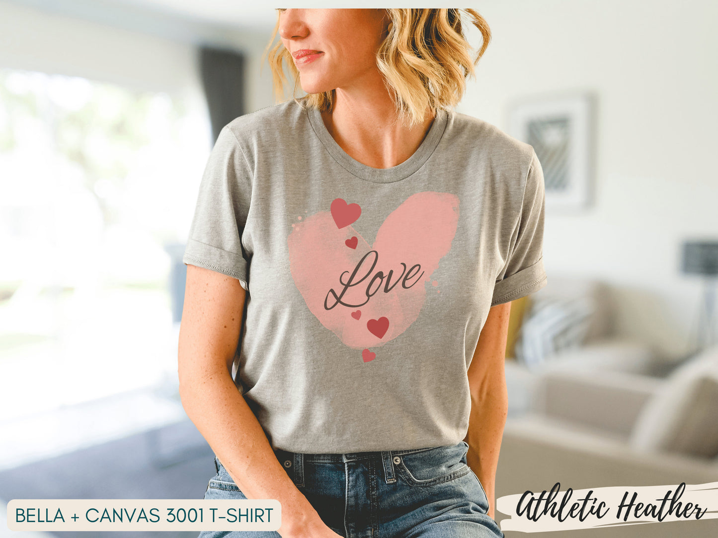 Heart Valentines Day Shirt for Women, Valentine's Day Tee Shirt, Valentine Gift, Love Shirt - Mardonyx T-Shirt