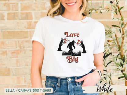 Bigfoot Shirt, Sasquatch Shirt, Love Bigfoot Valentine's Day Shirt, Yeti Shirt, Love Big Valentine Shirt - Mardonyx T-Shirt